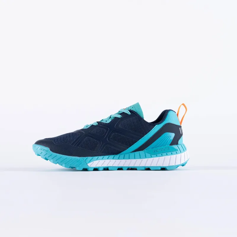 Grays Raid Junior Hockey Shoes - Navy/Teal (2023/24) 7 Grays Raid Junior Hockey Shoes - Navy/Teal (2023/24) - Image 5