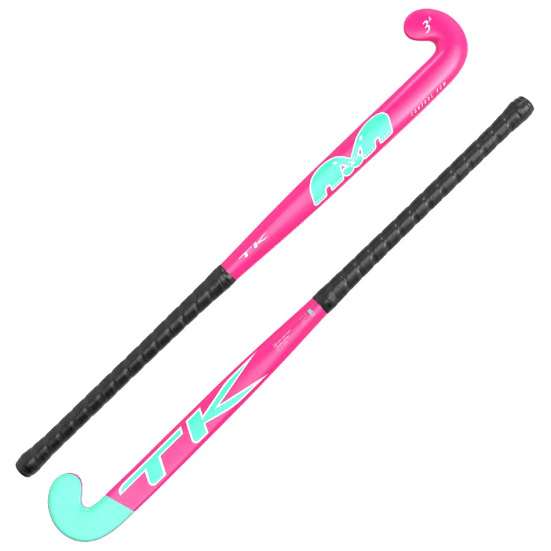 TK 3 Junior Control Bow Hockey Stick - Aqua/Pink (2023/24) 4 TK 3 Junior Control Bow Hockey Stick - Aqua/Pink (2023/24) - Image 2